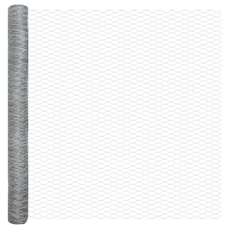 Vidaxl Hexagon Fence Galvanised Steel, 160cm H x 1000cm W