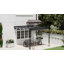 Outsunny 3 x 3(m) Outdoor Lean To Pergola Retractable Canopy-749029388