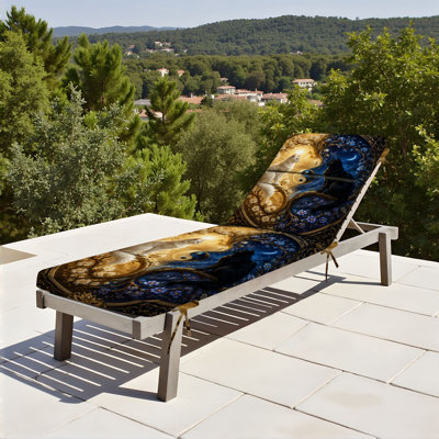  Coussin de patio pour l'extérieur 3 po Yin Yang Cats