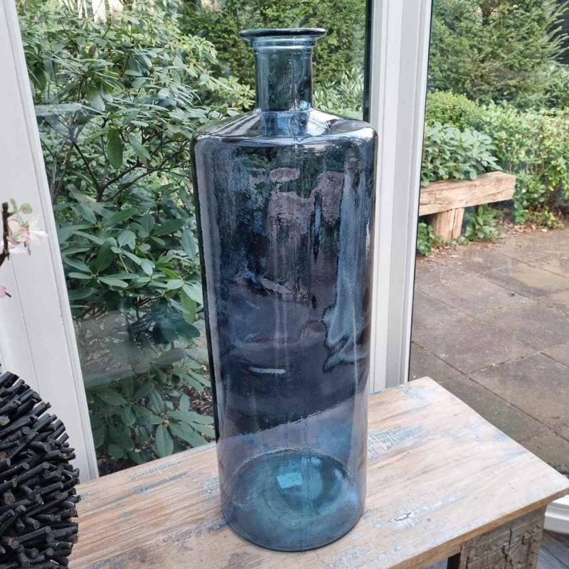 Brinley Glass Decorative Bottle, 75cm H x 25cm W x 25cm D