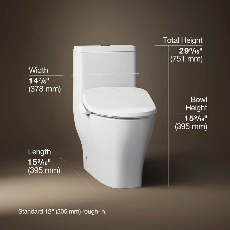 Reach™ 1.28 GPF Water Efficient Elongated One-Piece toilet