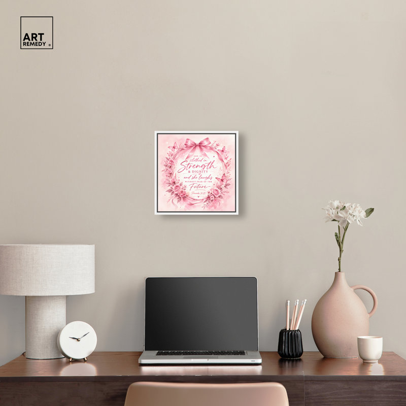 «Proverbial Grace», reproduction d'art sur toile par Art Remedy, cadre blanc, 12 x 12, 13"H x 13"W, White Frame