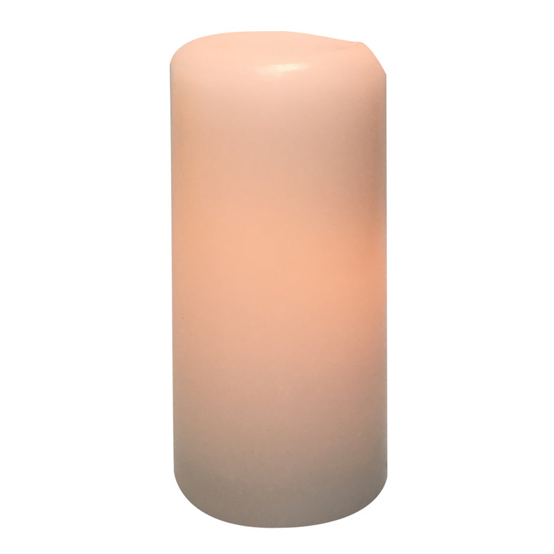 Bougie DEL sans flamme, Blanc, H 7 po x l 3 po x P 3 po