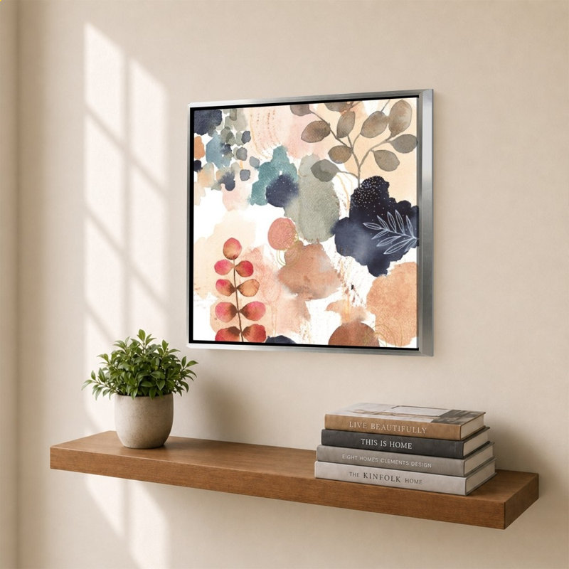 «Serene Nature IV» par Laura Horn - impression sur toile, 34" H x 34" W, Silver