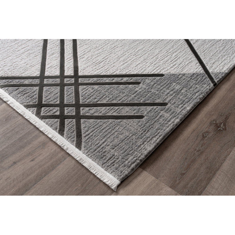 Tapis en coton rectangulaire rectangle, Rectangle 6 pi 6 po x 9 pi 6 po