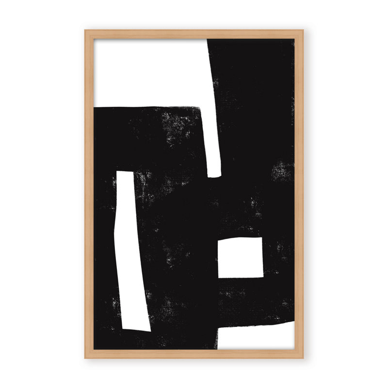 Abstract I Was Never There by - Picture Frame Painting on Paper, 48" H x 32" W x 1.125" D, Framed Print, Black
