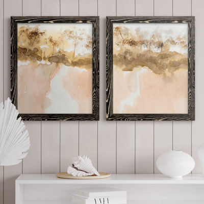 Sun Kissed Earth I - ensemble de 2 reproductions d'art sur toile