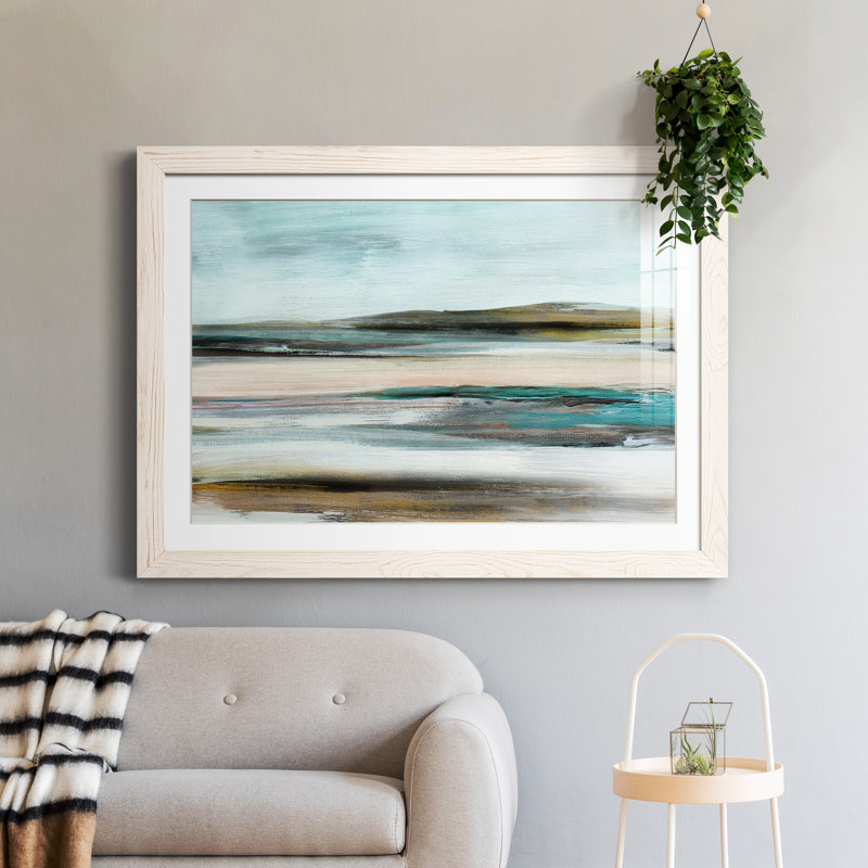 Shifting Horizons - Peinture encadrée, Cadre blanc, H 37,5 po x l 27,5 po x P 1,5 po