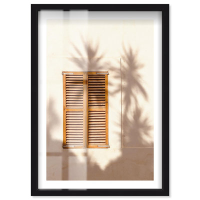 Décoration murale Shadowy Window Shadowbox Print Desert par Notoriart, cadre noir, 31 x 46