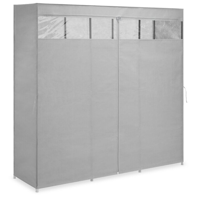 Grey Portable Clothes Closet, Cloth Cupboard, Cloth Cabinet
