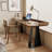 Tan+Black Rectangular Solid Wood+Iron desks-107978706