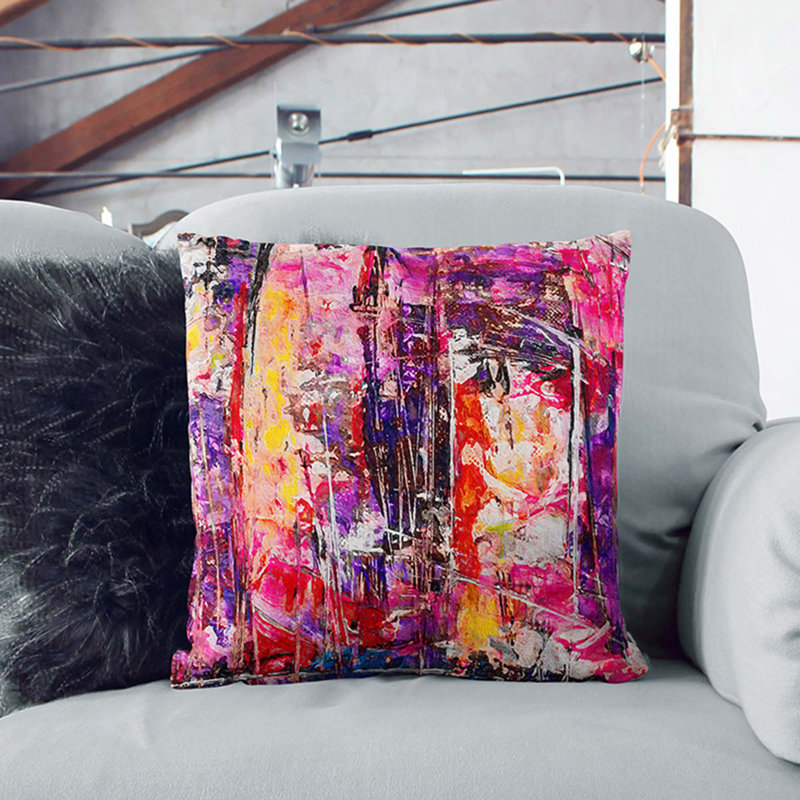 Abstract Square Throw Cushion, 40 x 40 cm