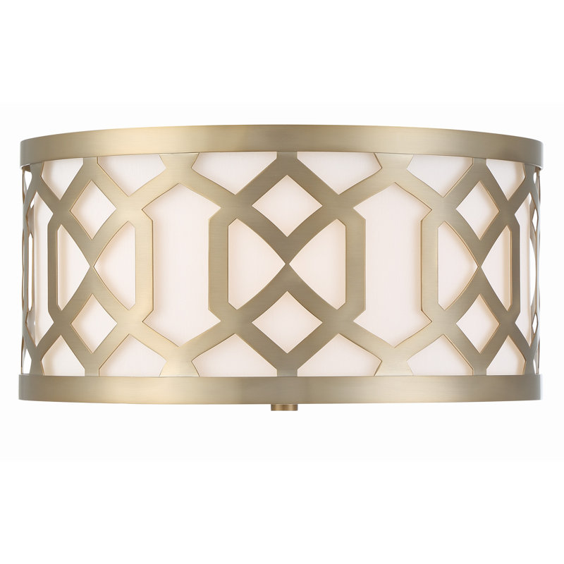 Jennings 3-Light Flush Mount, Aged Brass