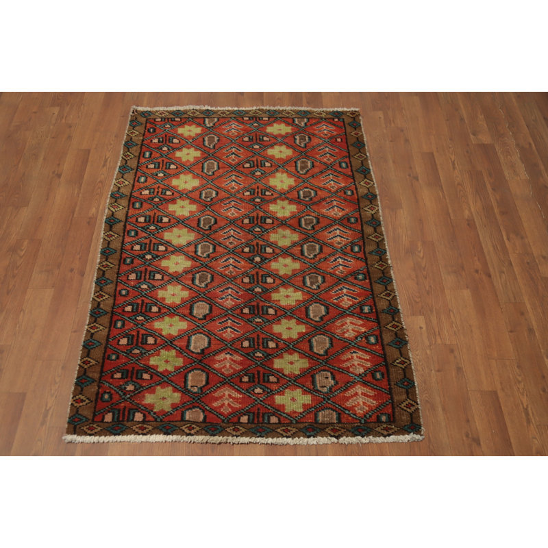 Tapis traditionnel rétro géométrique 3 x 5