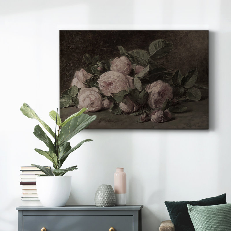 " Vintage Botanical Print-XXIII ", 13" H x 19" W, Wrapped Canvas