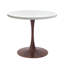 Table de salle à manger 27 po Hallett avec plateau en panneau de fibres à densité moyenne et base en acier-952580948-952580951