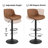 Almeida Swivel Upholstered Adjustable Height Bar & Counter Stool with Metal Frame-2069065127