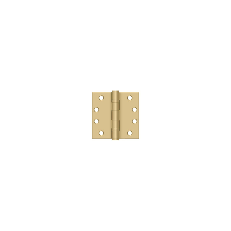 Steel Surface Mount Hinge, Brushed Brass