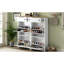 Armoire à chaussures avec 6 tiroirs et armoire à rangement réglable de style contemporain blanc-1559097043