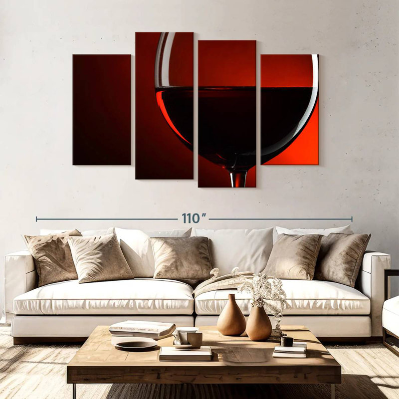 Yarlin Red Wine Glass Silhouette, 54" H x 84" W