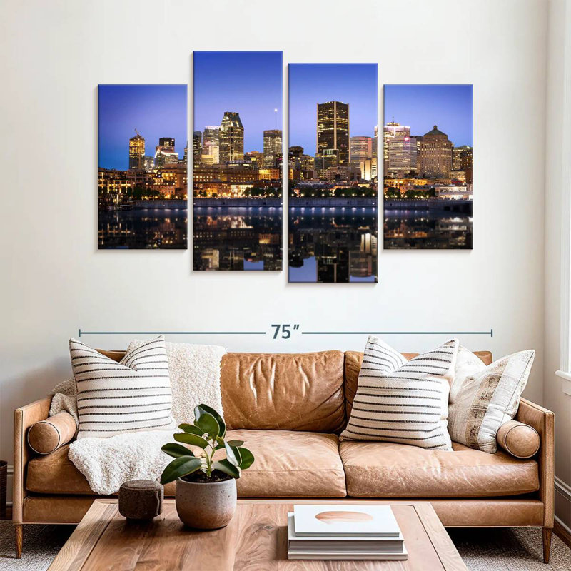 Marchelle, lumineux, horizon de Montréal, H 42 po x l 68 po