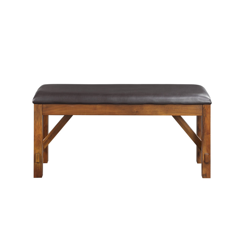Banc espresso et noyer avec siège rembourré