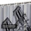 Rideau de douche noir avec 12 crochets-1531063527