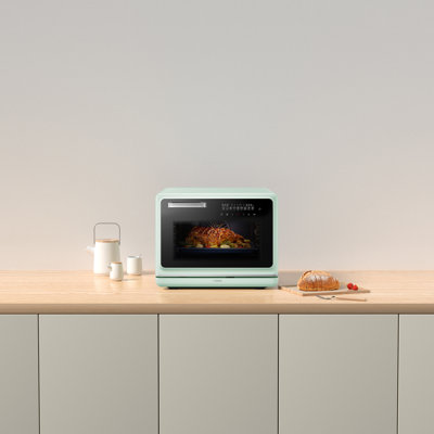 ROBAM R-Box Pro 1.2 cu.ft.Countertop Combi Steam Oven with Air Fry,Bake,Roast & 32 Presets,Mint Green CT767