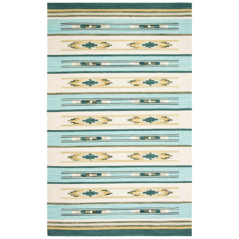 Congo Flatweave Cotton Southwestern Rug, Rectangle 5' x 8'