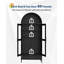 73” Arched Metal Storage Cabinet with Glass Doors, Adjustable Shelves & Drawer, Freestanding Modern Pantry or Bookshelf, Black