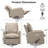  Manual Recliner Chair Swivel Rocker Glider Recliner, Nursery Glider Recliner, Velvet Nursery Recliner Chair For Living Room-Beige