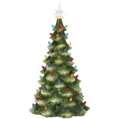 17" LED Porcelain Tabletop Tree