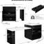 Îlot de cuisine noir moderne avec salle à manger extensible, rangement spacieux, 2 tiroirs, 1 port Type-C, table de salle à manger en faux marbre pour 2 à 6 personnes, armoire, rangement double, tablettes réglables, alimentation électrique