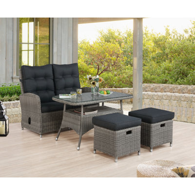 Rectangular Metal Outdoor Coffee Table , 109.22cm cm W 66cm cm D