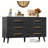 47.5''W 6-Drawer Double Dresser with metal handles，storage cabinet-2024760358