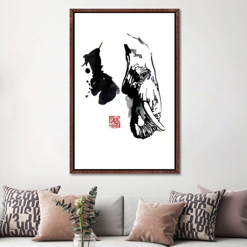 Kendo by Péchane - Print on Canvas, White Framed, 152.5 cm H x 101.5 cm W