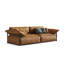 Canapé modulaire orange en cuir véritable-286563424-286563428