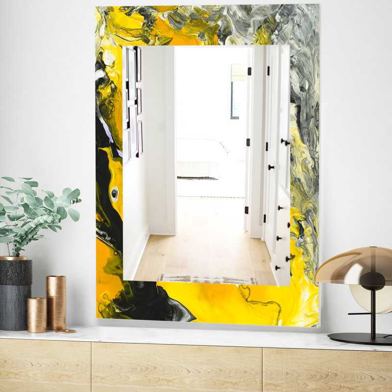 Miroir mural en marbre moderne &, H 24 po x l 32 po