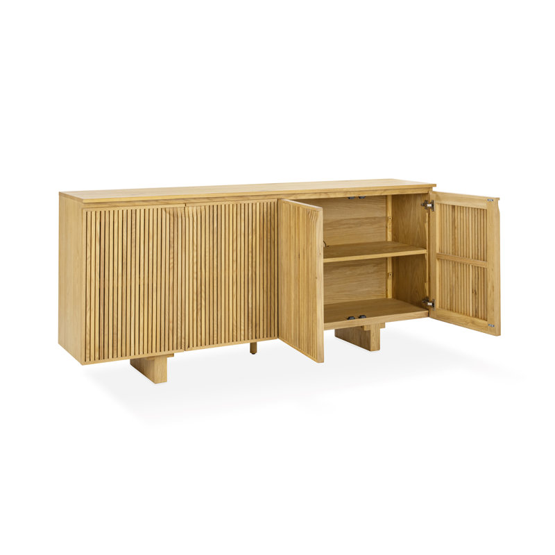 Buffet Roya en bois de chêne récupéré, Chêne naturel