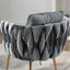 Fauteuil en velours capitonné Elandus-1148992735