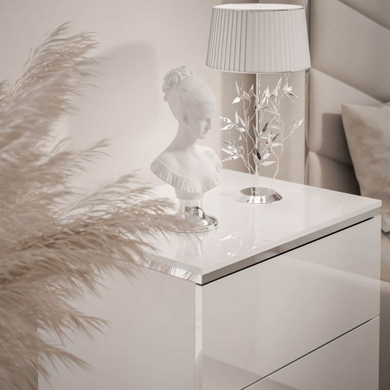 50cm W Manufactured Wood Bedside Table