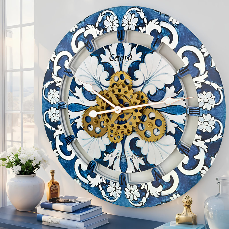 Horloge murale 24 po surdimensionnée pour le salon, Cetara