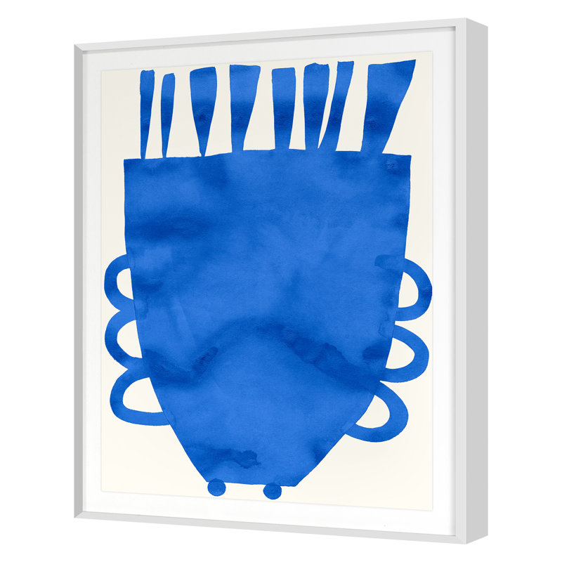 Many A Mohawk Print by Kate Roebuck, White, 44" H x 34" W, Blue