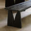 Banc en bois massif noir-2081487264