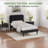 Upgraded Velvet Upholstered Platform Bed with Adjustable Headboard, Reinforced & Quiet Design, No Box Spring Needed, Sturdy Wood Slat Support, Easy Assembly-1138167104-1115971809