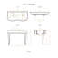 Lavabo de salle de bain console en porcelaine vitreuse avec trop-plein China Series China