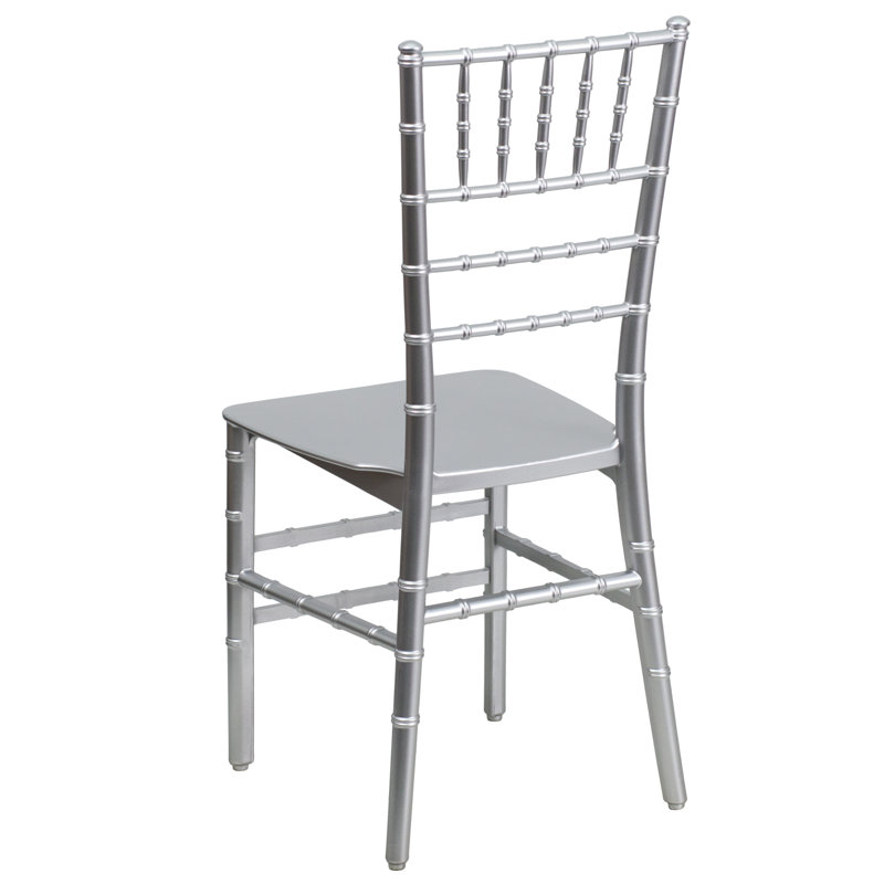 Chaise chiavari Elegance, Résine argentée