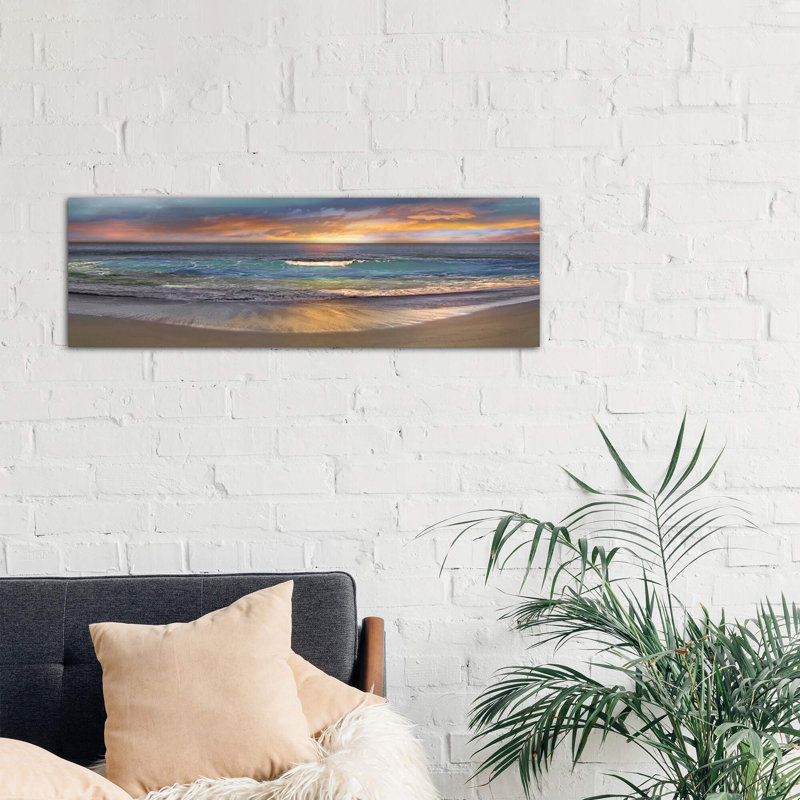 Malibu Alone by Mike Calascibetta - Panoramic Print on Canvas, 152.4 cm H x 50.8 cm W x 1.91 cm D, No Frame