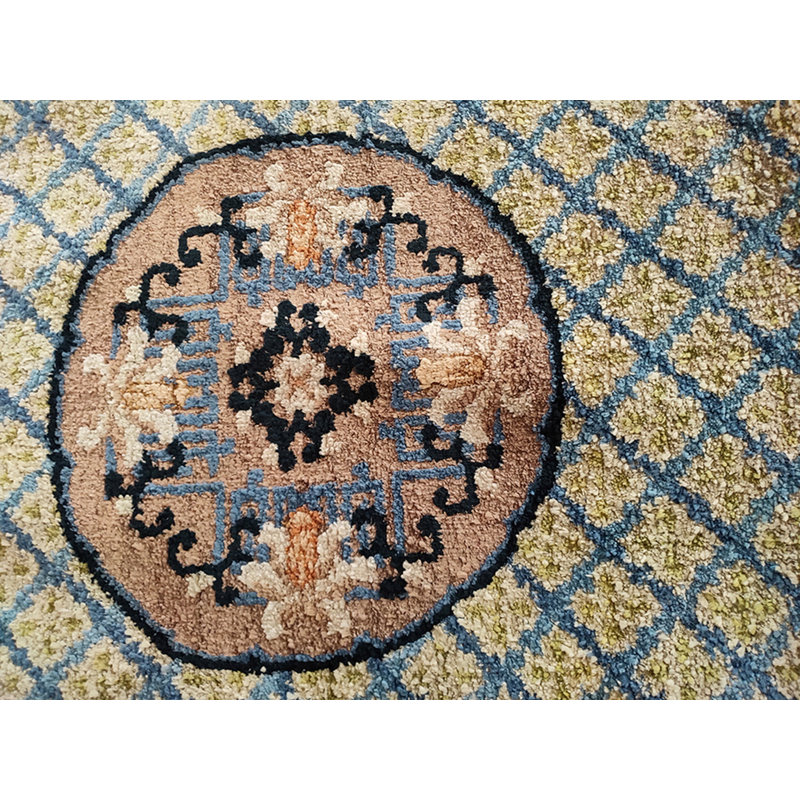 Hand Knotted Silk Geometric Area Rug