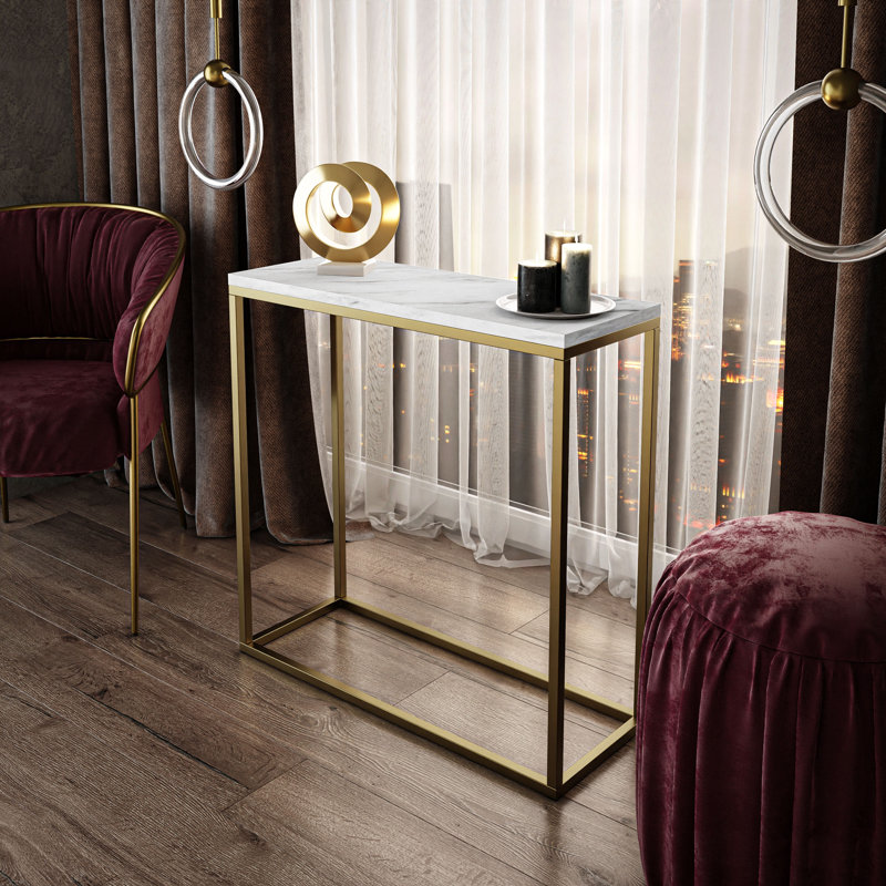 Ector Console Table, 80cm H x 80cm W x 30cm D, White